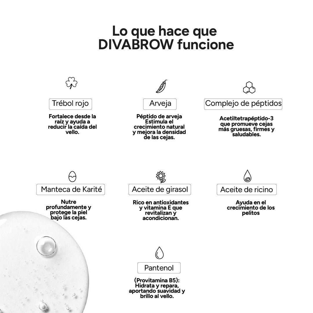 Divabrow - Serum para el crecimiento de cejas